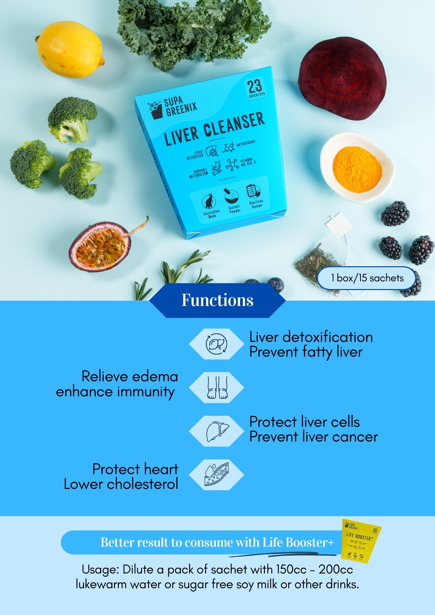 Supa Greenix liver cleanser Superfood Australia food supplements 1